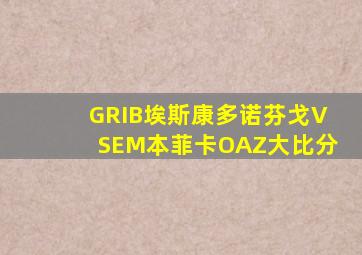 GRIB埃斯康多诺芬戈VSEM本菲卡OAZ大比分